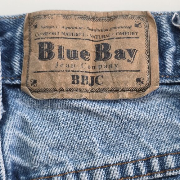 Blue Bay Jeans VTG Mens 34x34 (33) Blue Straight Leg Cotton Western Distressed - Picture 3 of 16